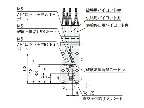 ZR100-K1□M□□-E□□-□ structure and drawing 2