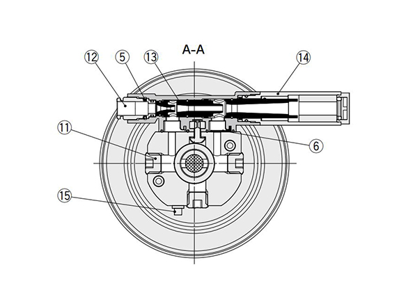 Vacuum Pad With Ejector structural drawing 1