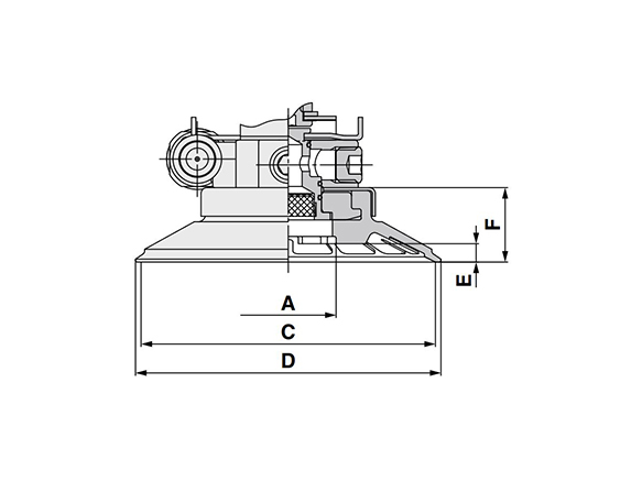 Dimensional drawing (for flat type)