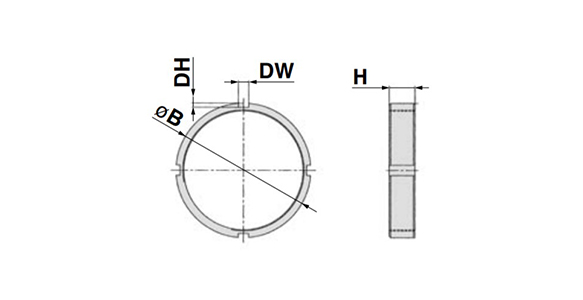 Lock Collar dimensional drawing