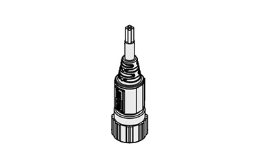 Option: External appearance of straight lead wire with M12 connector