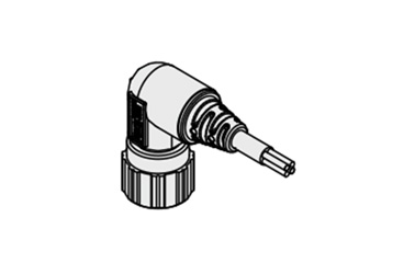 Option: External appearance of right-angle lead wire with M12 connector