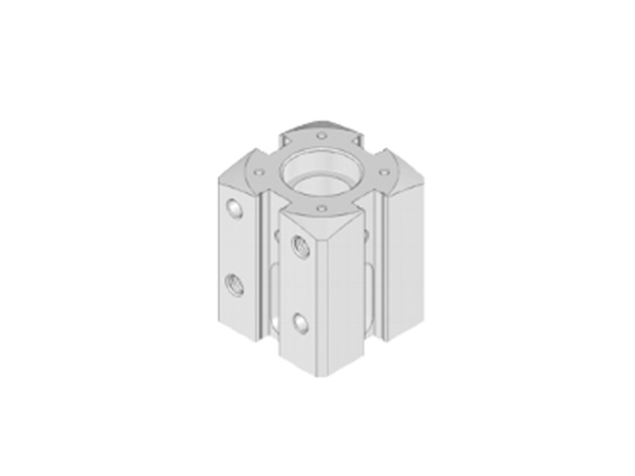 U Series external appearance (mounting tap: 2 × M10 × 1.5 / Pin hole: 2 × ø8 [diameter 8 mm] H7)