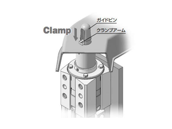 Positioning and clamping can be done at the same time
