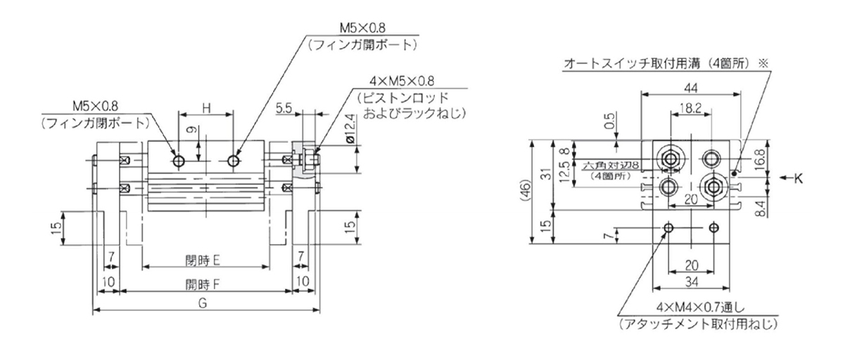 MHL2-10D□ dimensional drawing 2