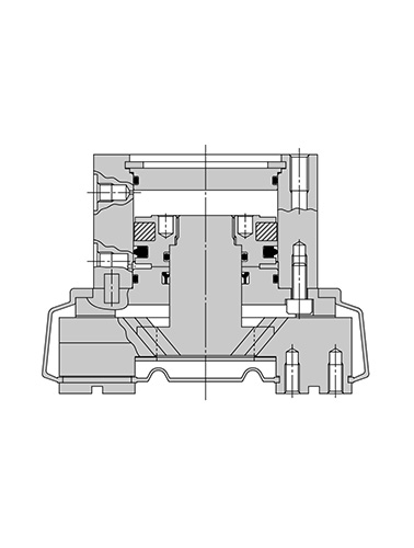 Open condition (ø32 to 80 [cylinder inner diameter 32 to 80 mm]) structure drawing