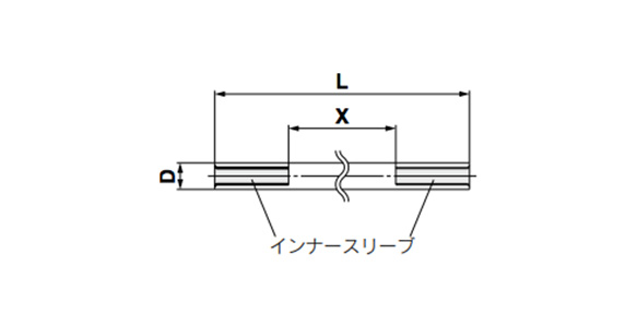 Straight Type dimensional drawing