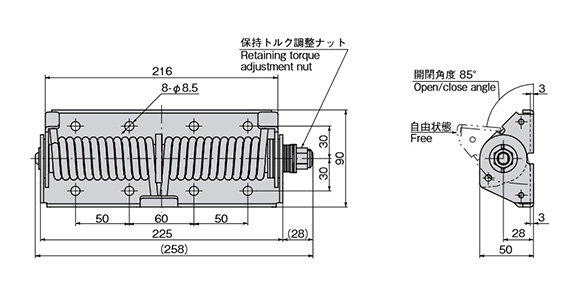 Stainless-Steel Torque Hinge With Spring B-1346: related images