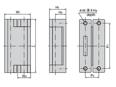 FB-735 series dimensional drawing