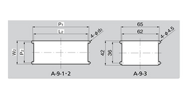 A-9-1/2, A-9-3 hole drilling dimensions
