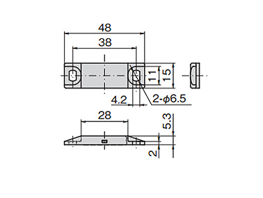 C-185-B dimensional drawing (main body)