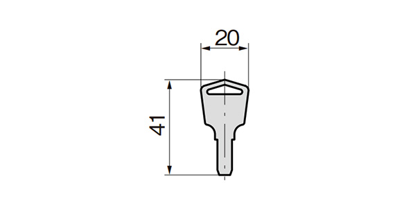 Key No. TAK60 dimensional drawing