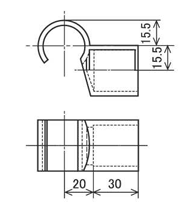 CREFORM Parts, Mounting Parts, Plastic Joint J-123 drawing