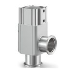 Aluminum High Vacuum Angle Valve, Double Acting / Bellows Seal