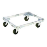Extending Container Cart Dolly, Model DLF, Rubber Caster