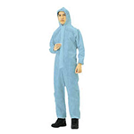 Nonwoven disposable protective clothing, overalls, blue