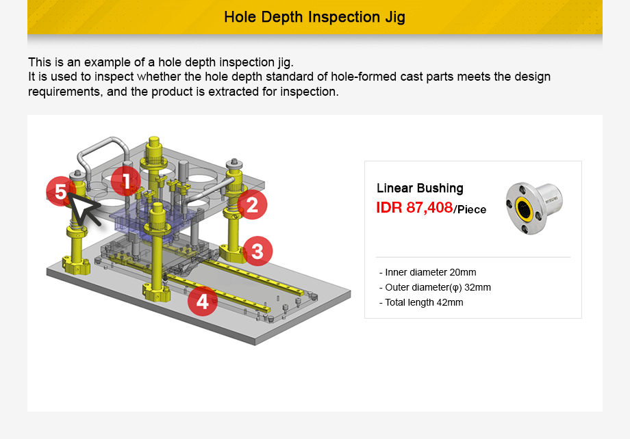 Hole depth inspection jig 