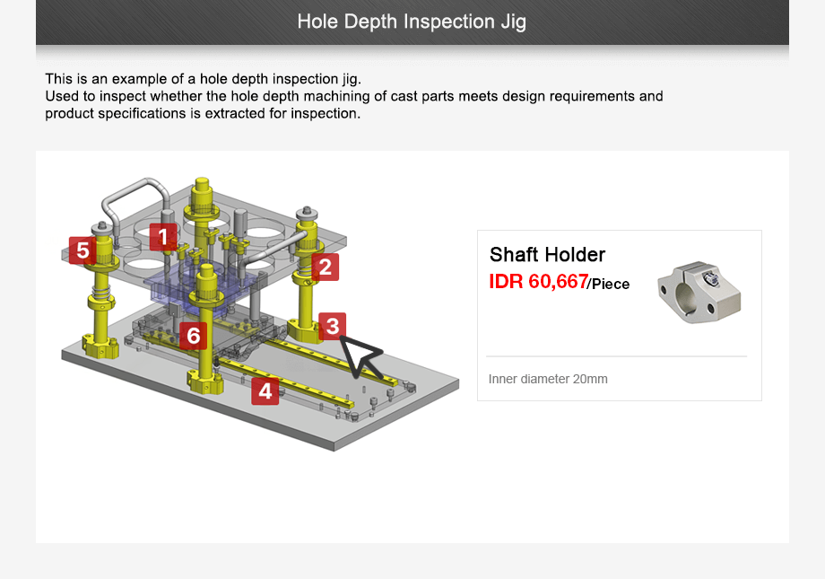 hole depth inspection jig