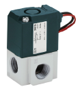 3-Port Solenoid Valve, Direct Operated, Poppet Type, Rubber Seal